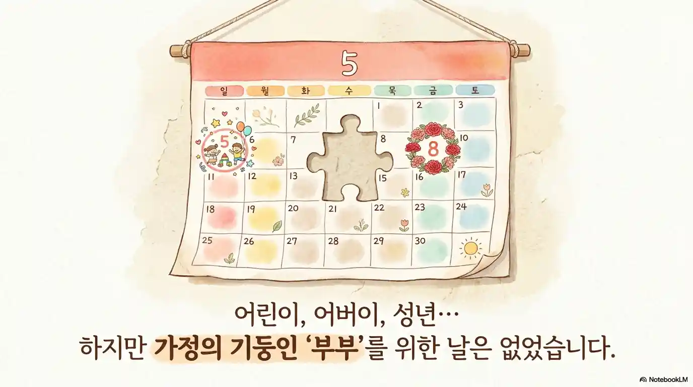 부부의 날 날짜가 없는 달력 그림