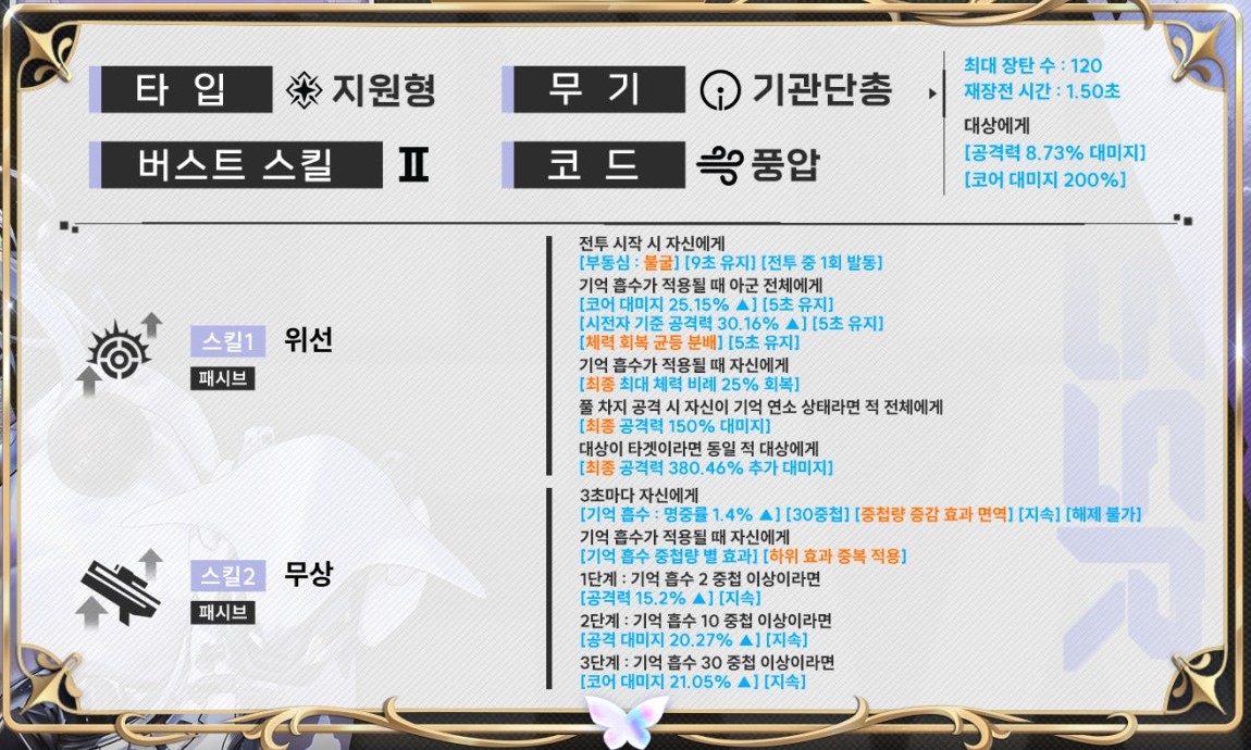 니케 3주년 업데이트 필그림 니케 나유타 패시브 스킬
