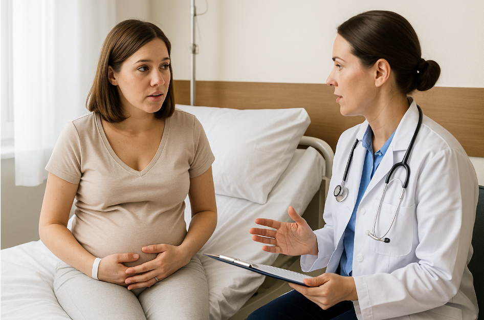 의사와-상담하는-임산부