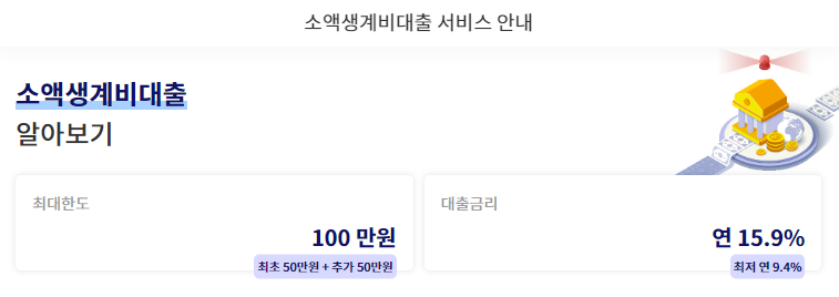 소액생계비대출-서비스