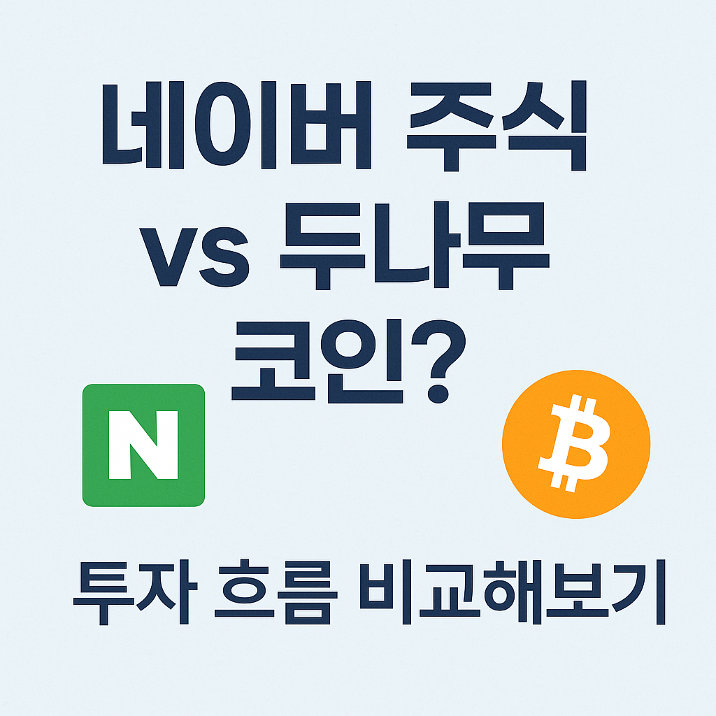 네이버 주식 vs 두나무 코인? 투자 흐름 비교해보기