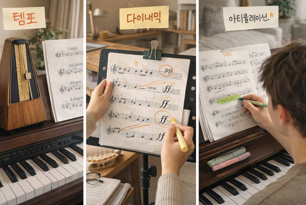 악보지시어 관련 그림