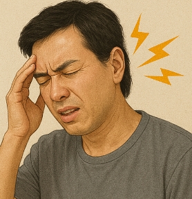 머리가 찌릿찌릿 아파요