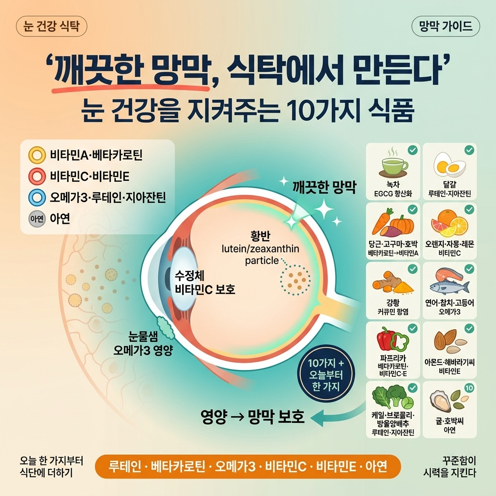 &lsquo;깨끗한 망막&rsquo; 만들어준다&hellip; 평소 먹으면 좋은 10가지 음식
