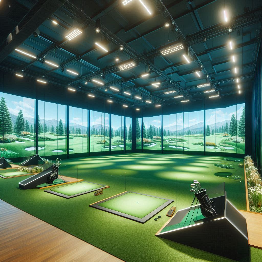 실내골프연습장 배경