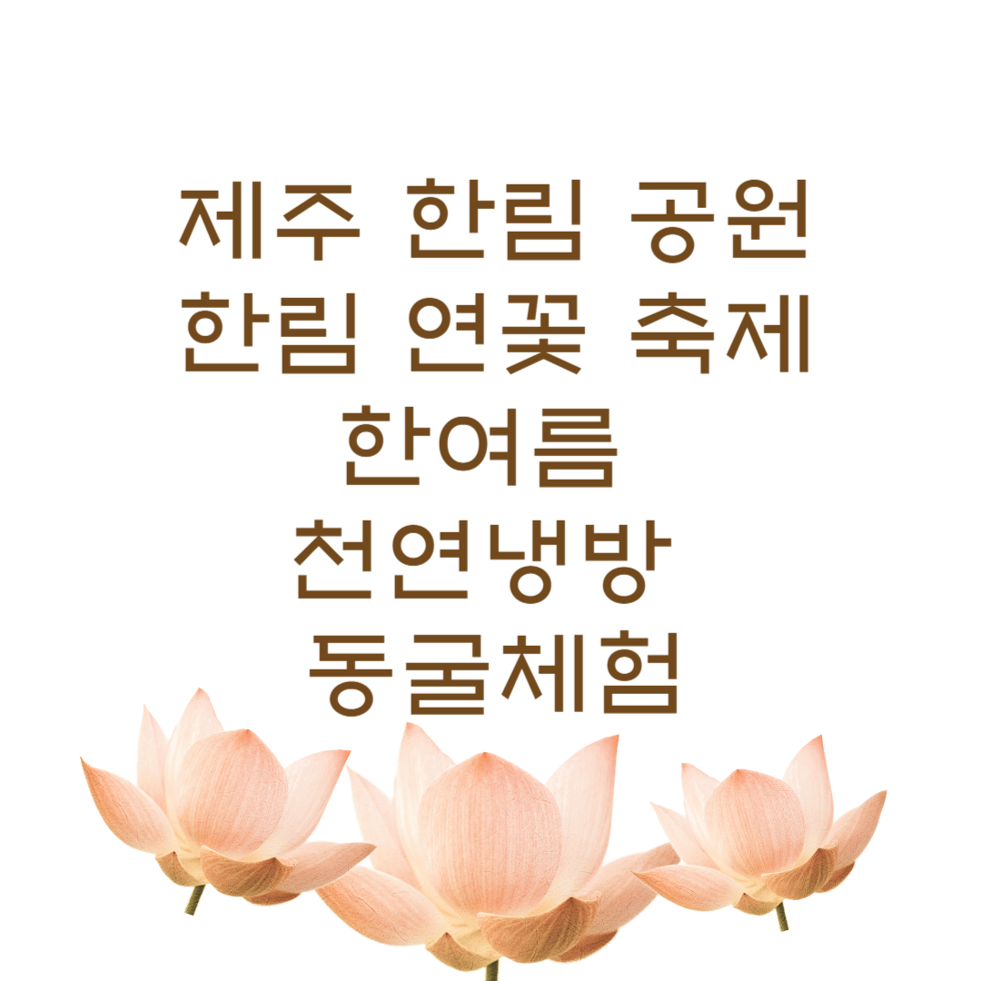 제주 한림 공원 한림 연꽃 축제 한여름 천연냉방 동굴체험
썸네일