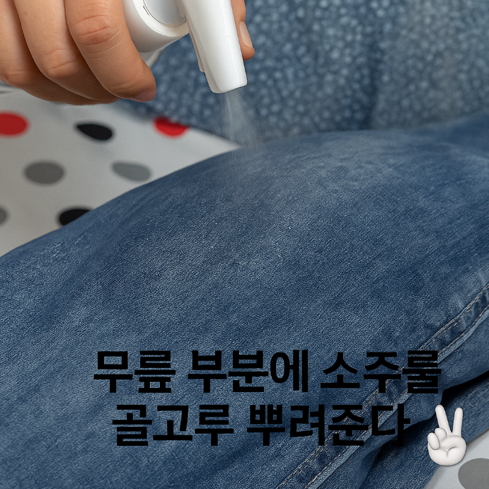 무릎나온 청바지 복구 방법