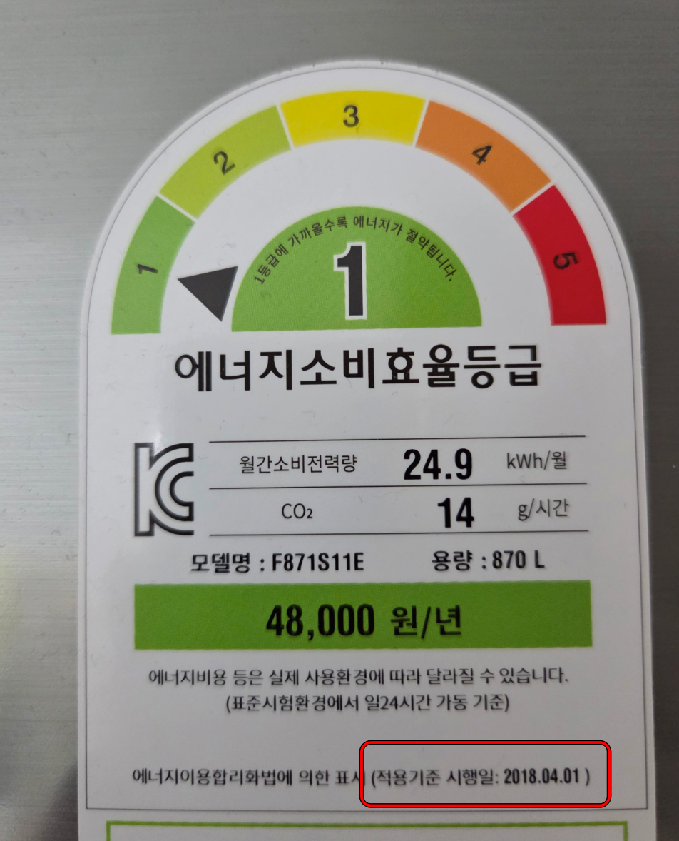 에너지소비등급-적용기준시행일