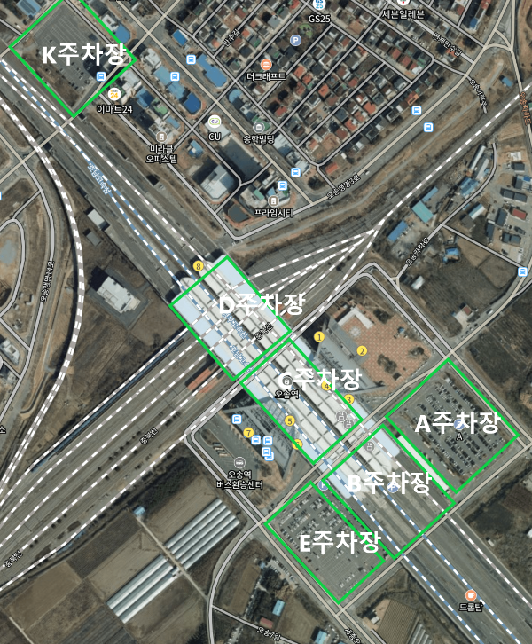 오송역 주변 주차장 현황