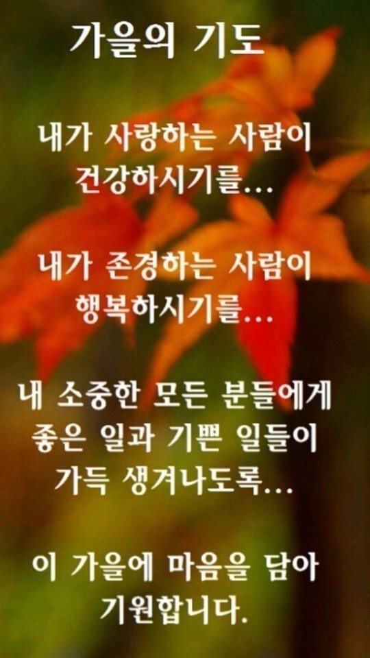 가을의 기도