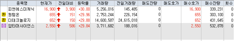 상한가-종목-리스트-캡처-이미지