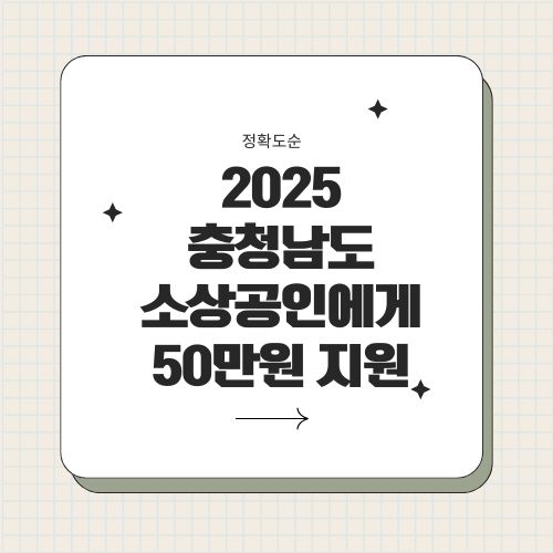 충청남도 소상공인 지원금