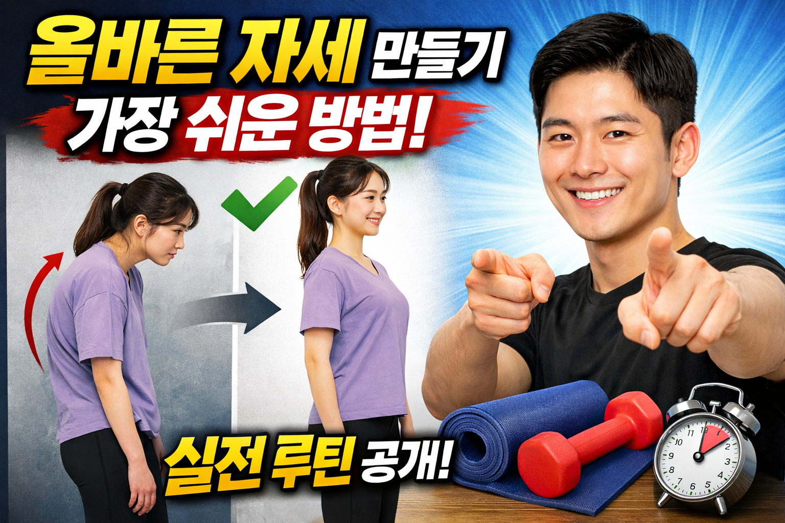 올바른 자세 만드는 가장 쉬운 방법