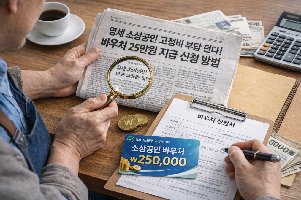 영세 소상공인 고정비 부담 줄이는 경영안정 바우처 25만원 받는 법