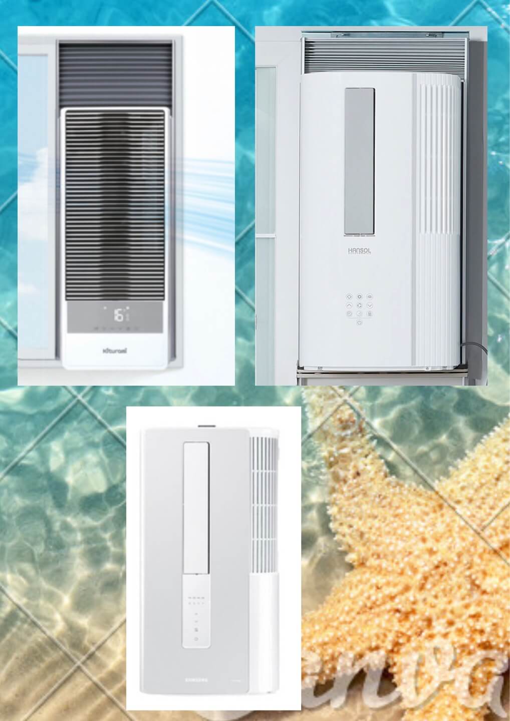 실외기 없는 , 창문형, 간단한 에어컨