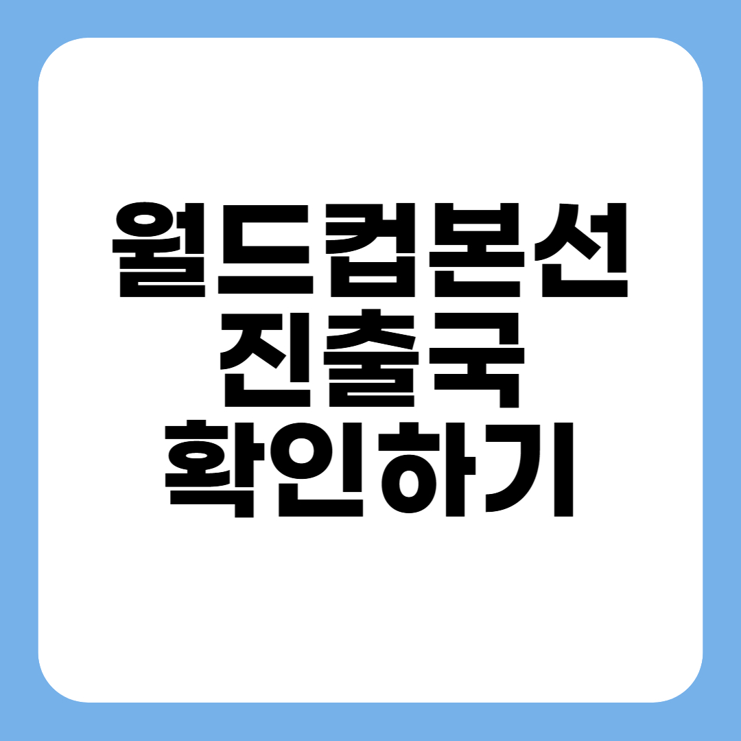월드컵 본선 진출국 썸네일