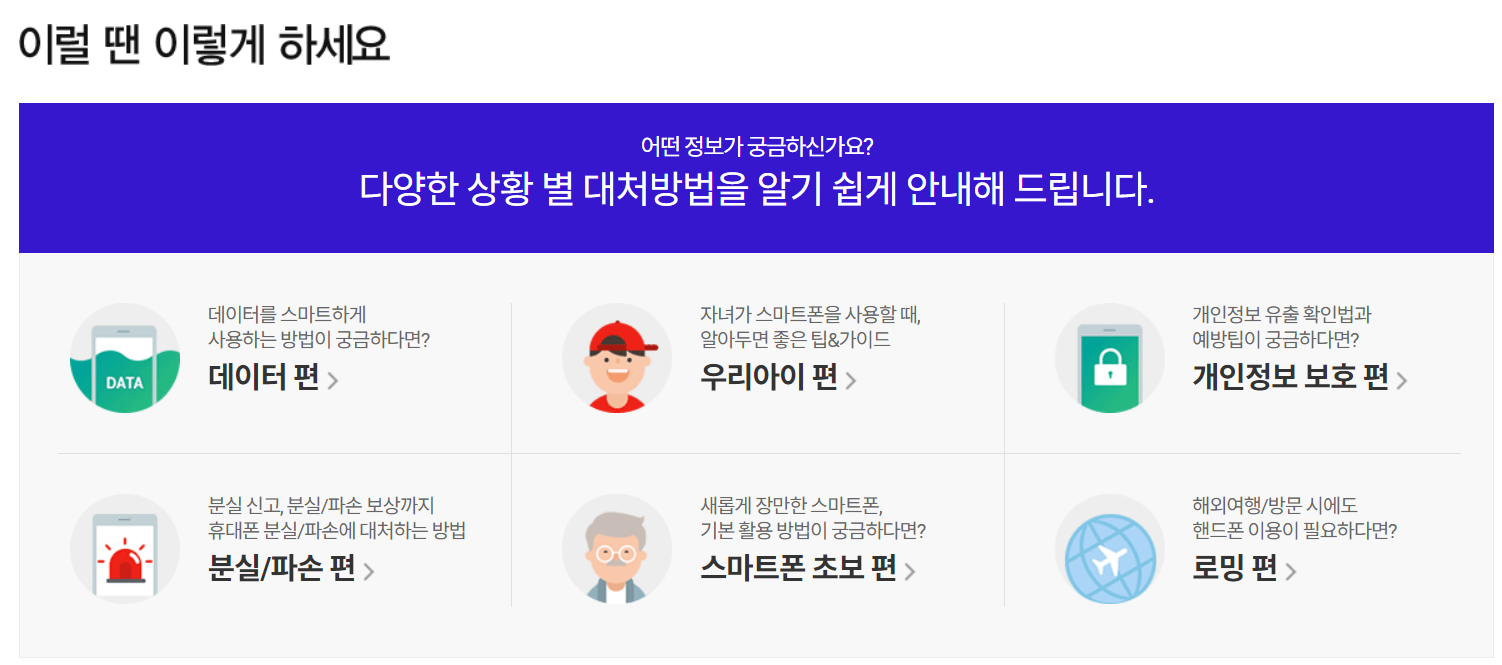 SKT (SK 텔레콤) 고객센터, 대리점, SK 브로드밴드 고객센터