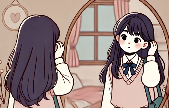 엄마, 나 오늘 머리 안 예뻐