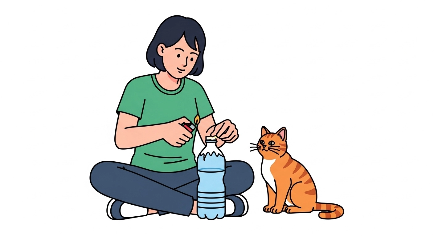 비싼 장난감 사주면 뭐해 고양이가 환장하는 '페트병 간식 퍼즐' 만들기 (분리불안 해소 꿀팁)