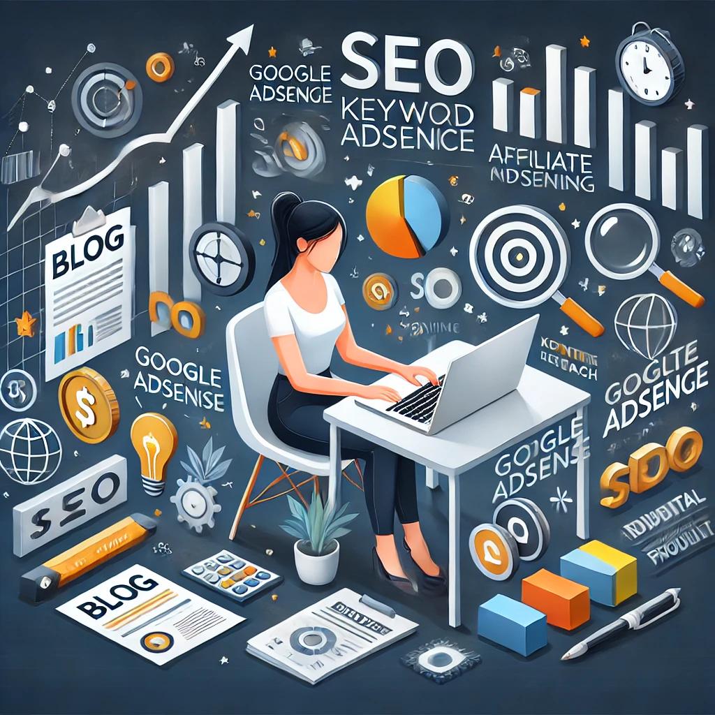 한 여성이 책상 앞에 앉아 노트북으로 작업하고 있는 모습