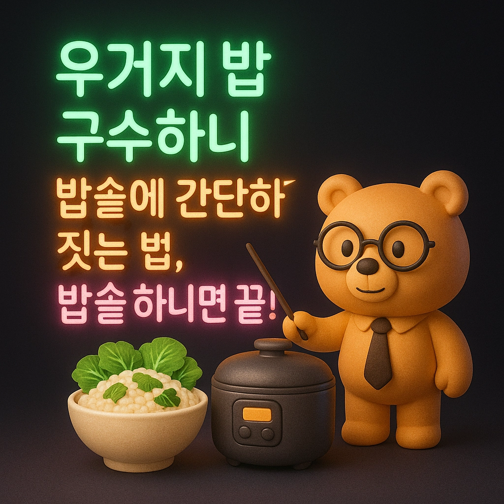 우거지 밥 구수하니 밥솥에 간단하게 짓는 법, 밥솥 하나면 끝!