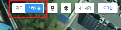 카카오맵 스카이뷰 설정 버튼