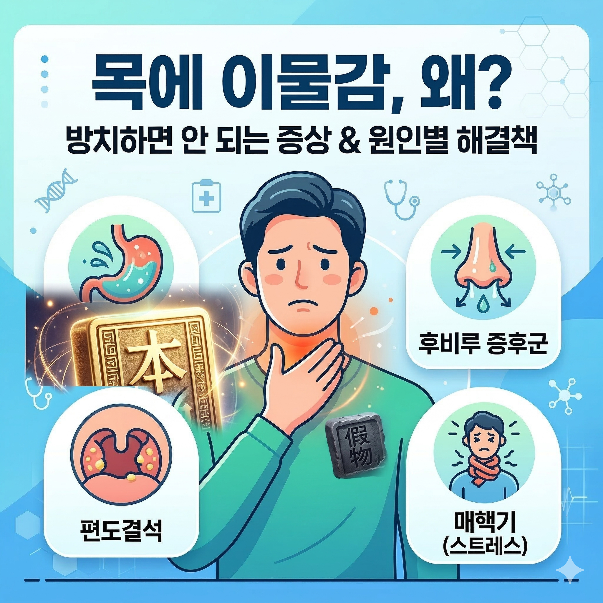 목에 이물감이 느껴지는 증상, 방치하면 안 되는 이유와 원인별 해결책