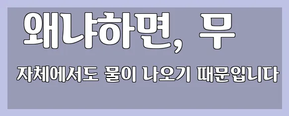  왜냐하면, 무 자체에서도 물이 나오기 때문입니다