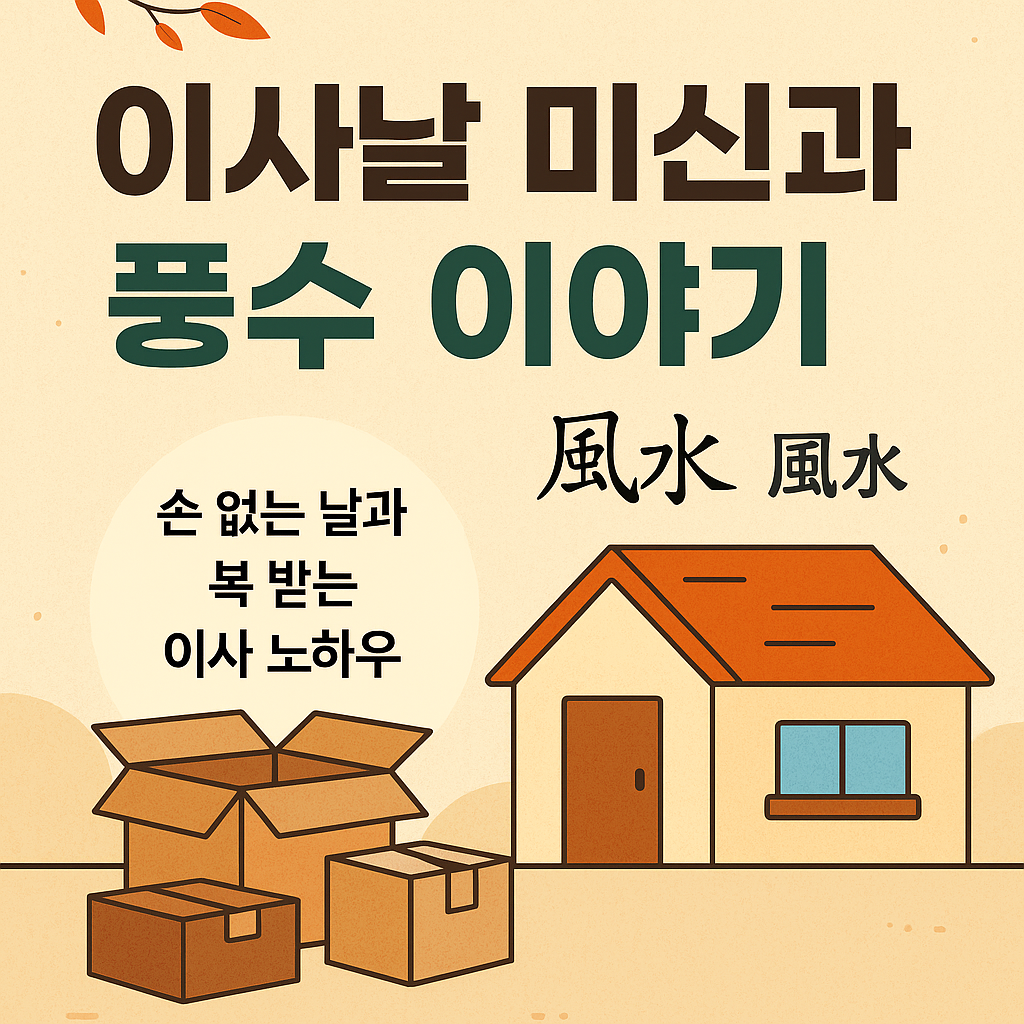 이사하는 날 미신과 풍수 이야기 손 없는 날과 복 받는 이사 노하우