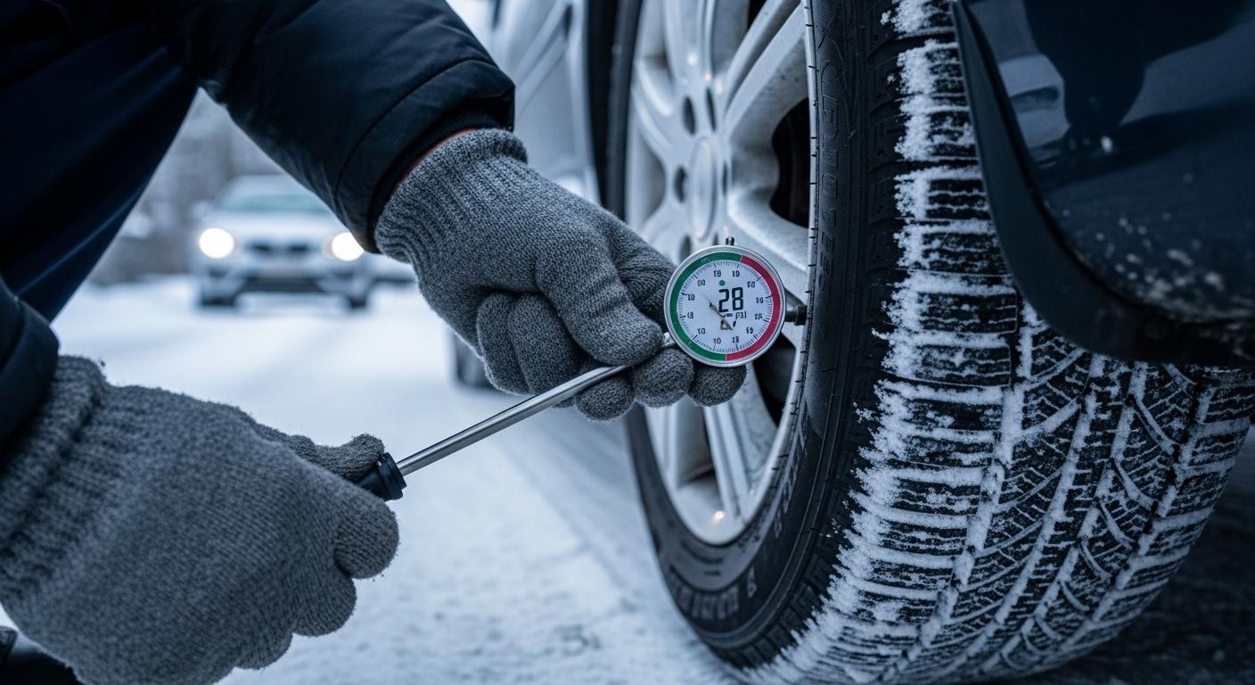 겨울 자동차 공기압