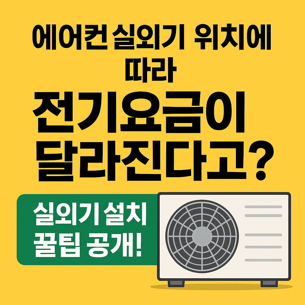 에어컨 실외기 위치에 따라 전기요금이 달라진다고? 실외기 설치 꿀팁 공개!