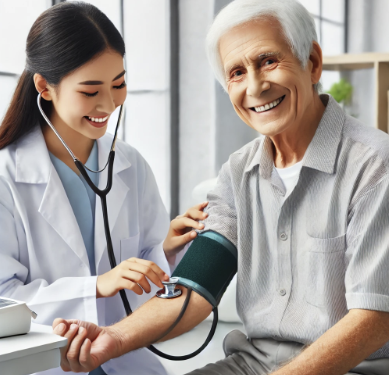 노인을 위한 무료 건강검진 관련 사진