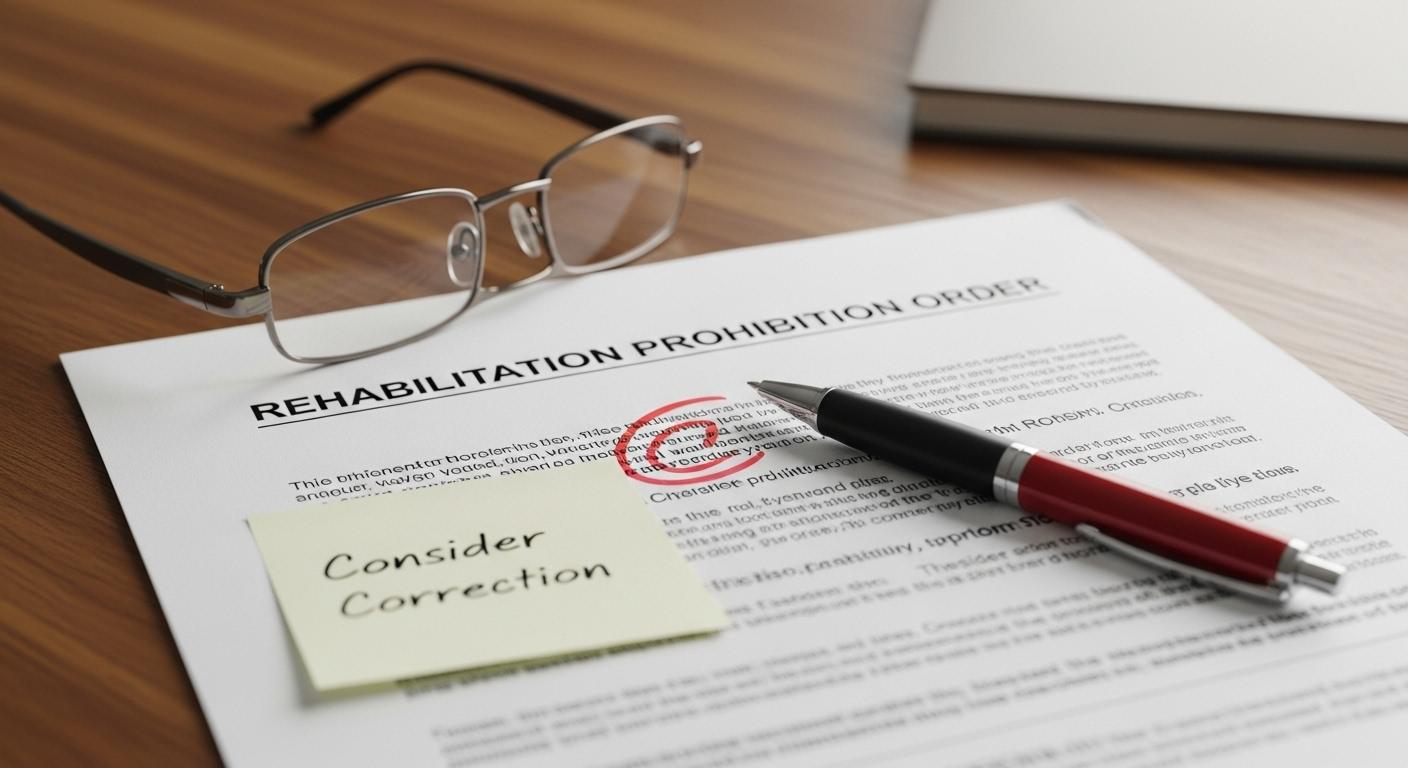 개인회생 금지명령 후 보정권고