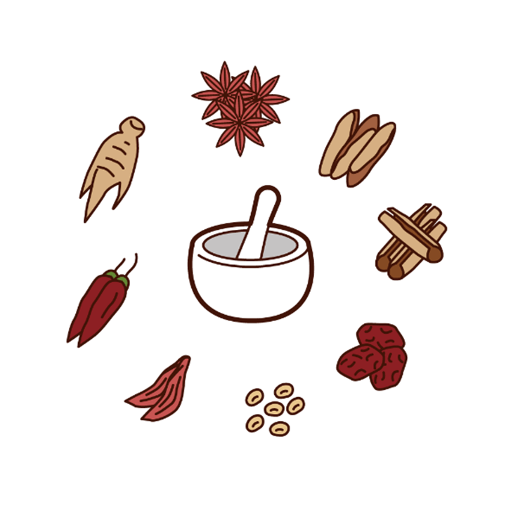 침향-홍삼-녹용-다양한-한약-성분-일러스트