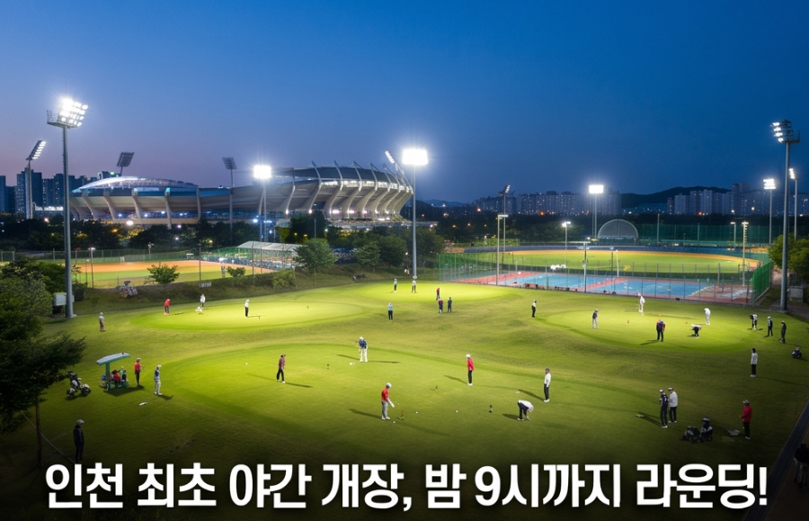 "천연잔디 18홀 야간 라운딩 어때?" - 계양경기장 파크골프장 이용 꿀팁 (위치, 코스, 이용시간, 요금, 예약방법 등)