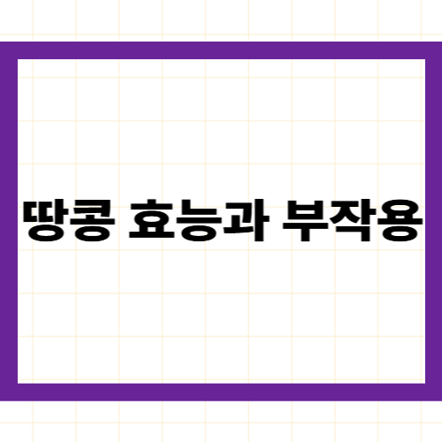 땅콩 효능과 부작용 —
레스베라트롤·불포화지방산의 과학적 근거와
알레르기 주의사항 완벽 정리