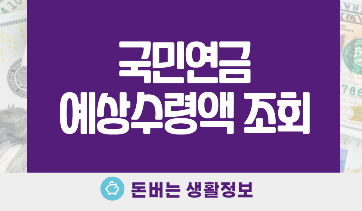 국민연금 예상수령액 조회