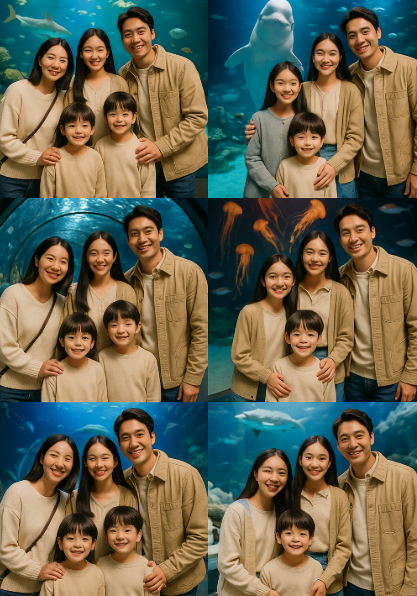 아쿠아리움 가족여행 사진