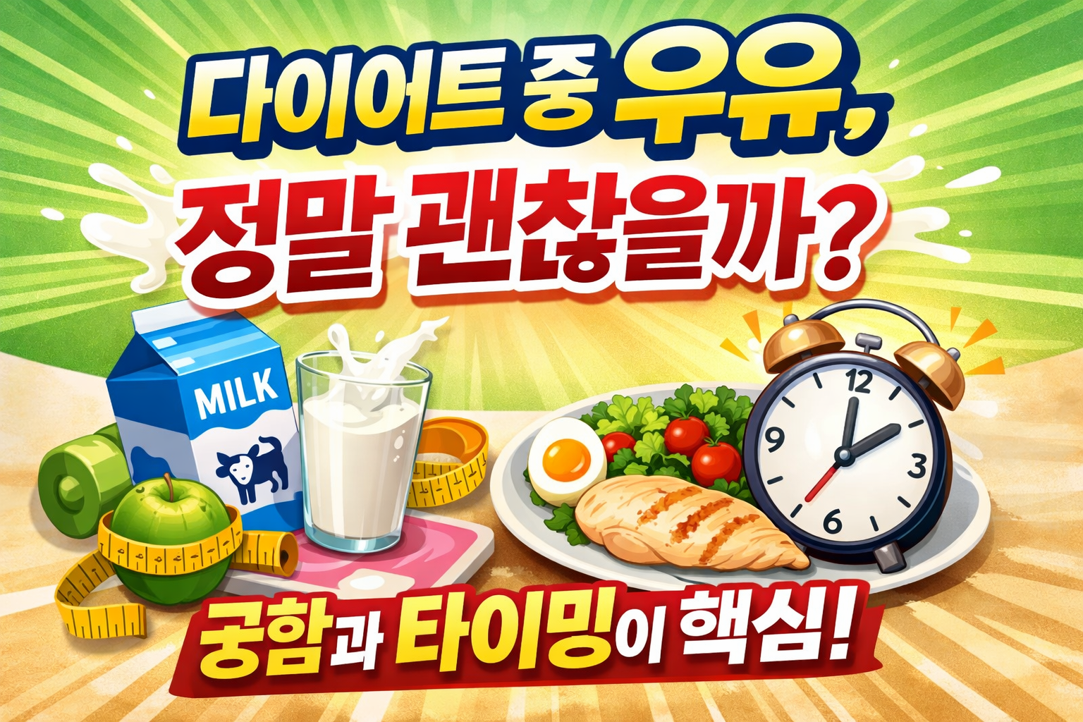 다이어트 중 우유