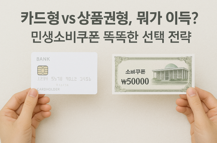 카드형 vs 상품권형, 뭐가 이득