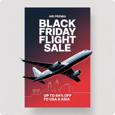 에어프레미아 블랙 프라이데이 특가 항공권 할인 이미지