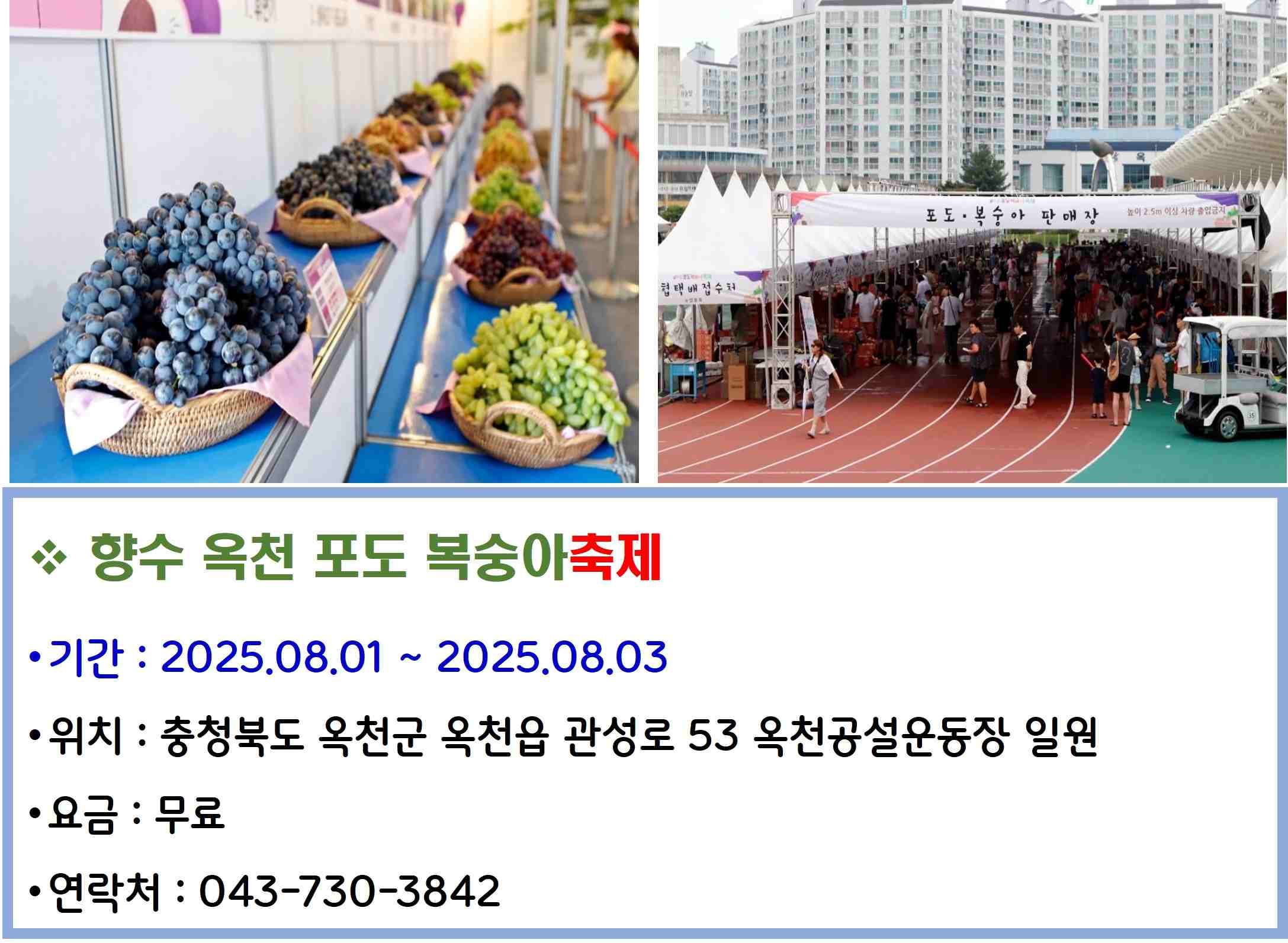 향수 옥천 포도 복숭아축제