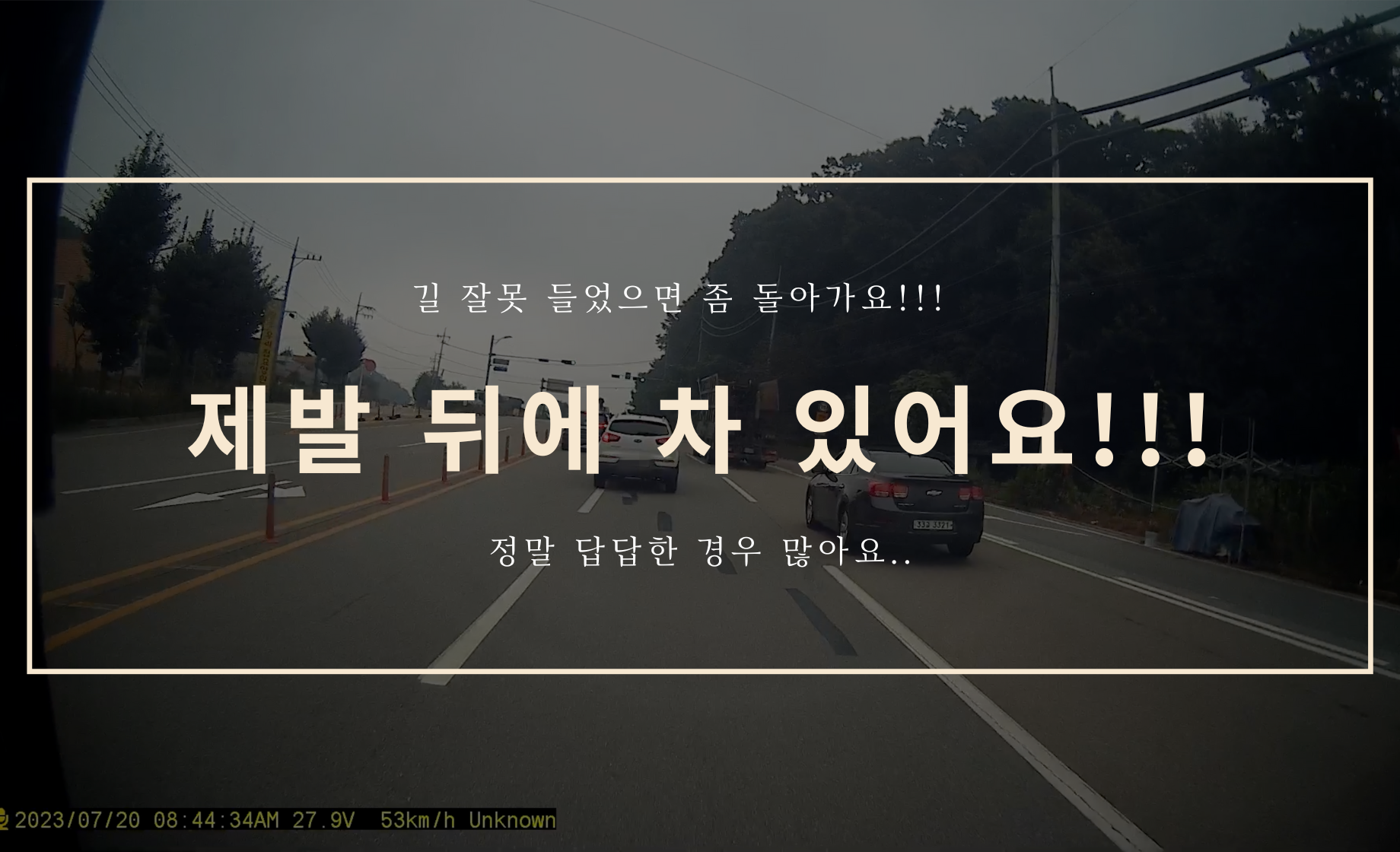 제발 뒤에도 차가 있어요...좀!!!