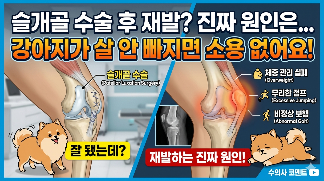 슬개골 수술 잘 됐는데 재발하는 강아지, 진짜 원인은 따로 있어요