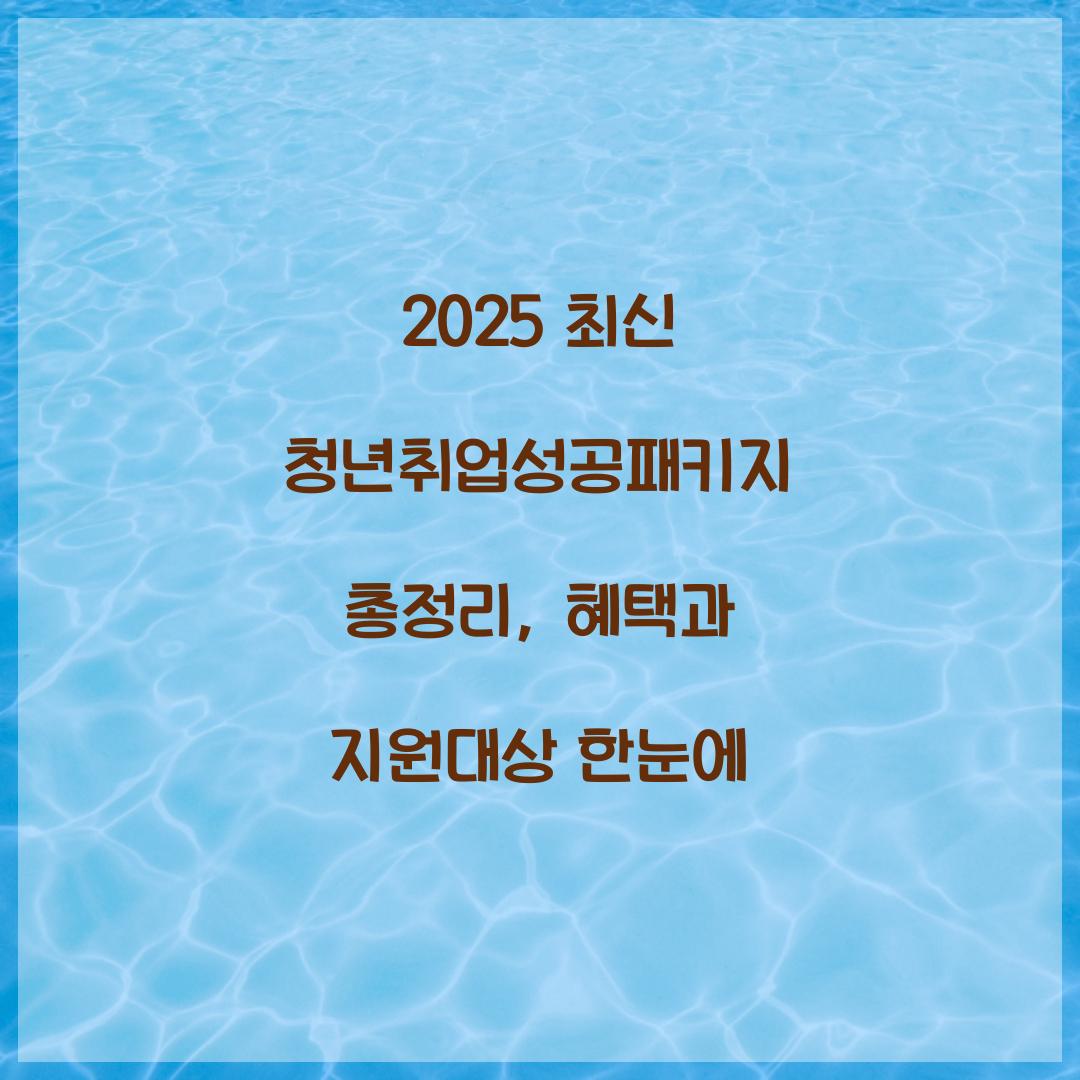 2025 최신 청년취업성공패키지 총정리