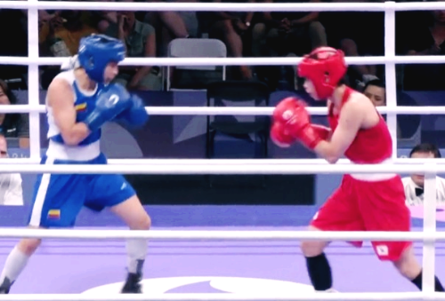 임애지와 아리아스 경기 장면