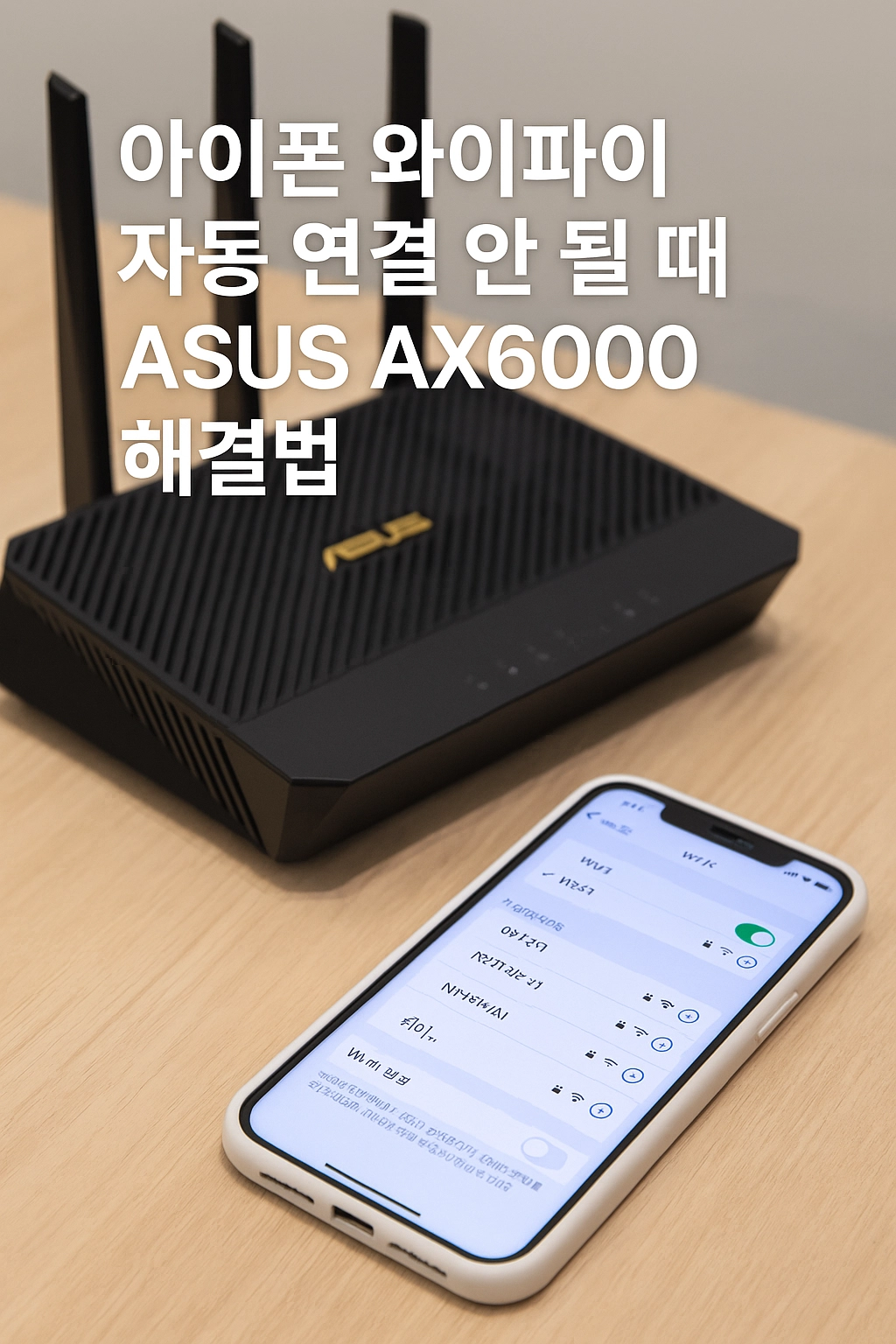 아이폰 와이파이 자동 연결 안될 때 ASUS AX6000 해결법