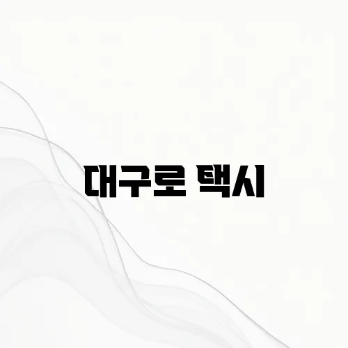 대구로 택시