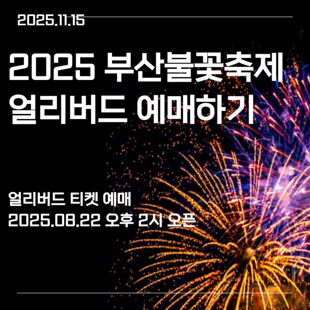 2025 부산불꽃축제 얼리버드 예매하기