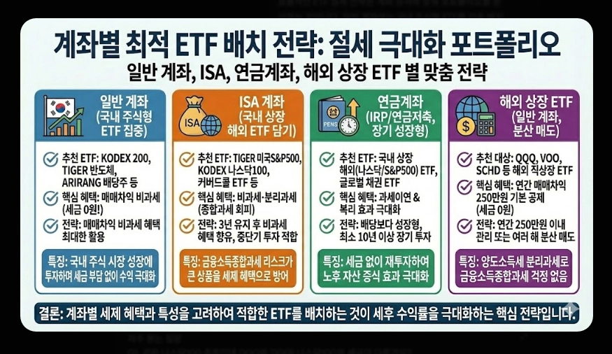 국내 주식형 ETF 세금 [2026년 개정] 유형별 비교 및 ISA&middot;연금 절세 계좌 활용법